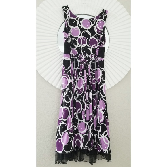 BOGO Big girls purple black dress - Picture 2 of 3